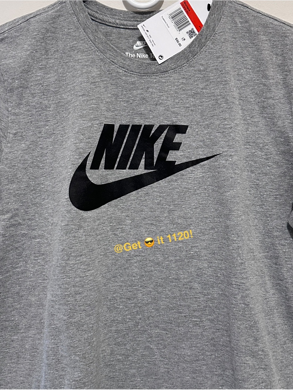Nike Sportswear Essentials Women's Logo T-Shirt DX7906-063 Size L Grey - Picture 4 of 7